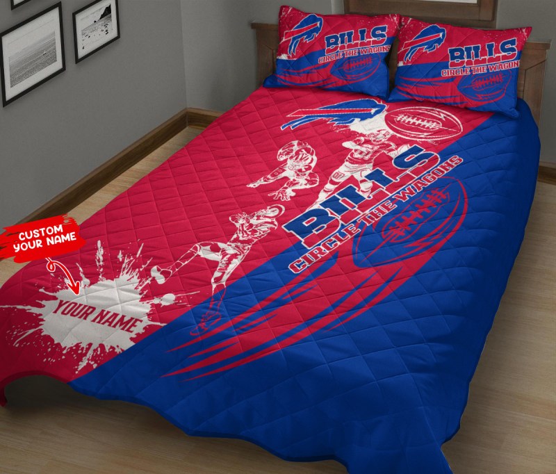Buffalo Bills Quilt Set Detail