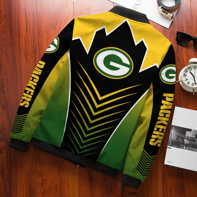Green Bay Packers Bomber Jacket Back View