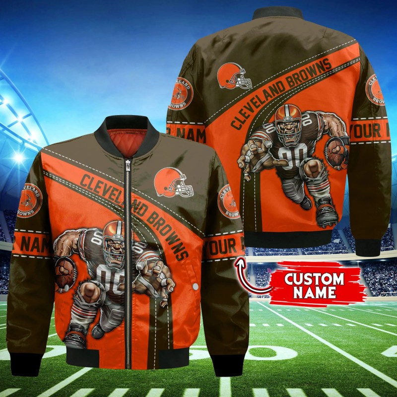 Cleveland Browns Personalized Thick Bomber Jacket