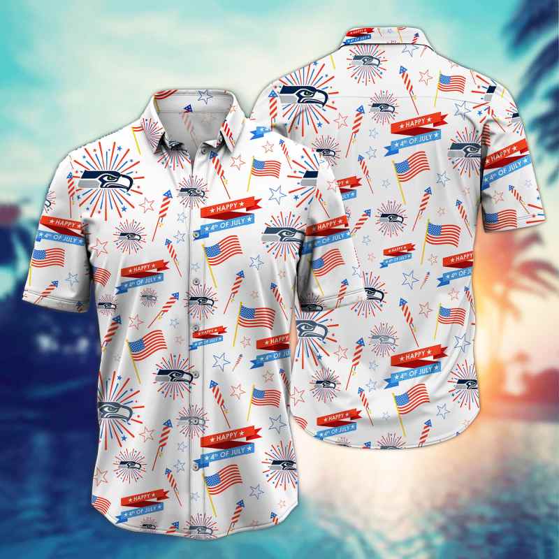 Seattle Seahawks Button Shirt Mockup