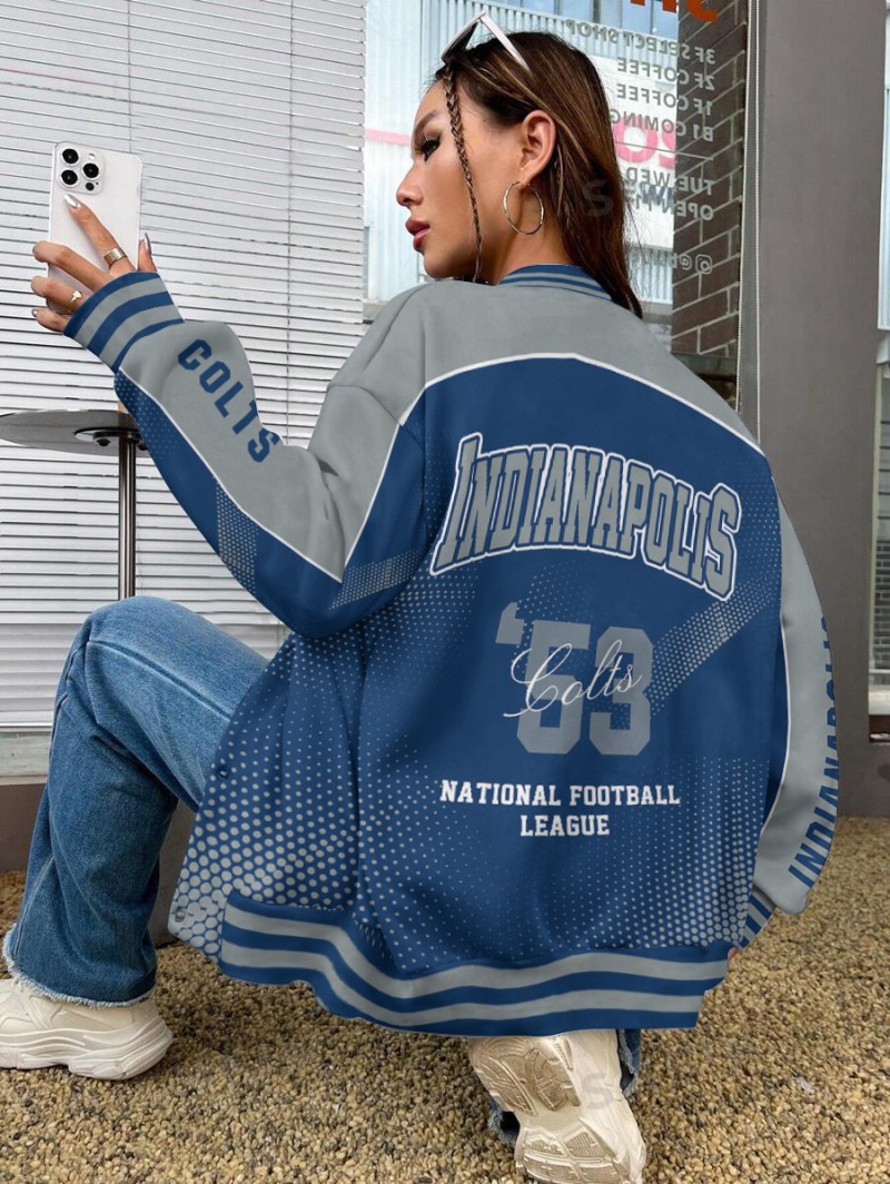 Indianapolis Colts Varsity Jacket Back View