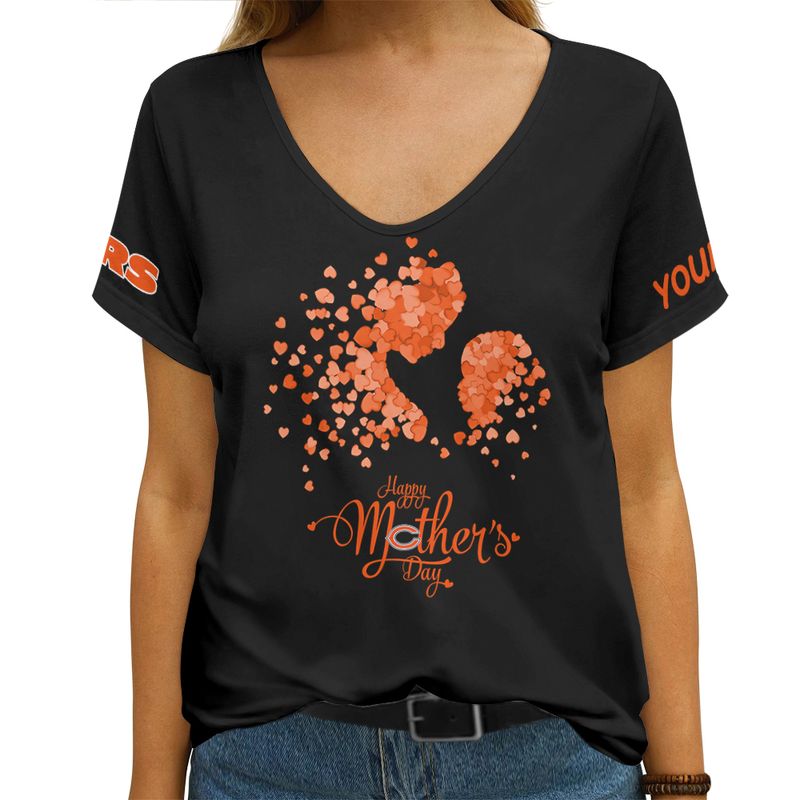 Personalized V Neck T-Shirt for Bears Fans