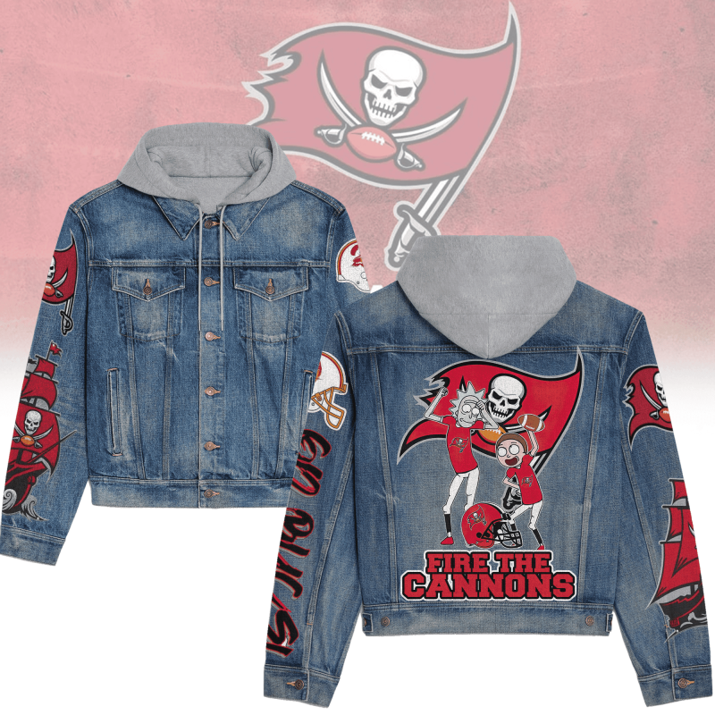 Tampa Bay Buccaneers Hooded Denim Jacket Image 1
