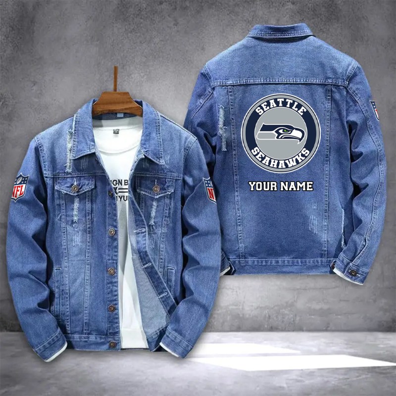 Seattle Seahawks Denim Jacket Image 1
