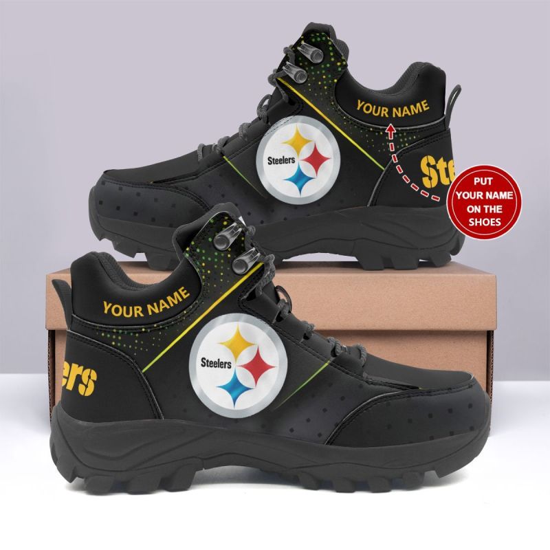 Pittsburgh Steelers Personalized Hiking Shoes Front