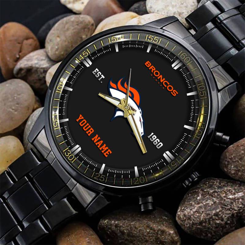 Denver Broncos Black Fashion Watch