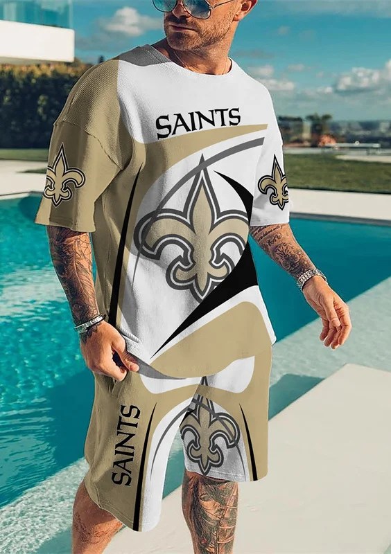 New Orleans Saints T-shirt and Shorts Combo