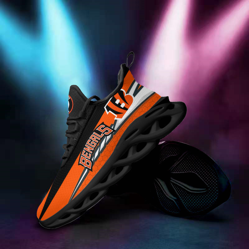 Cincinnati Bengals Yezy Running Sneakers - Side View