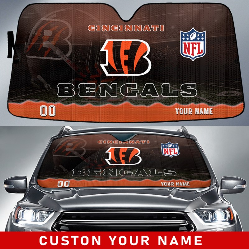 Personalized Cincinnati Bengals Auto Sun Shade