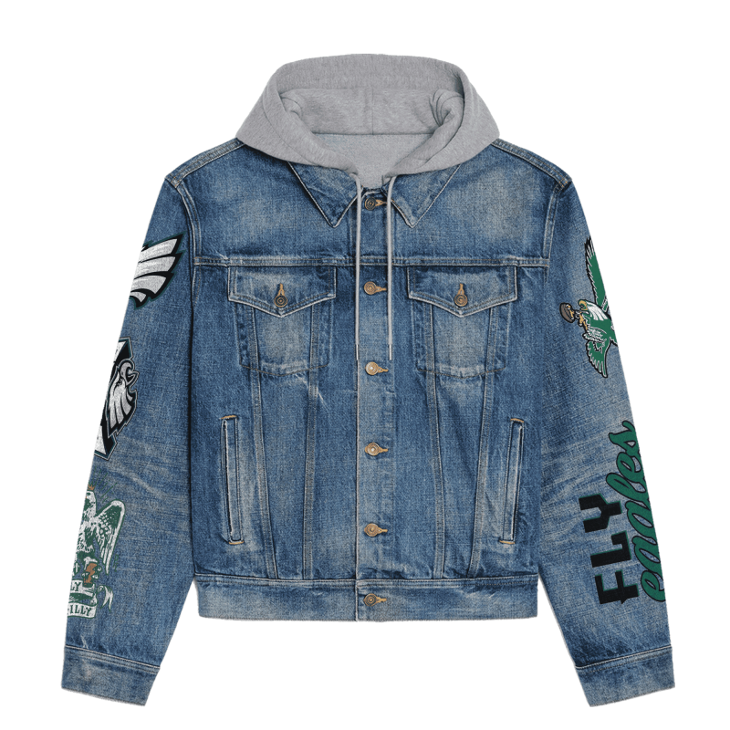 Philadelphia Eagles Premium Denim Jacket Back