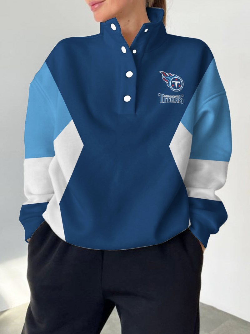 Tennessee Titans Casual Colorful Stand Collar Sweatshirt