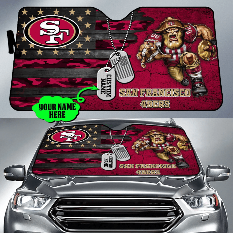San Francisco 49ers Personalized Auto Sun Shade