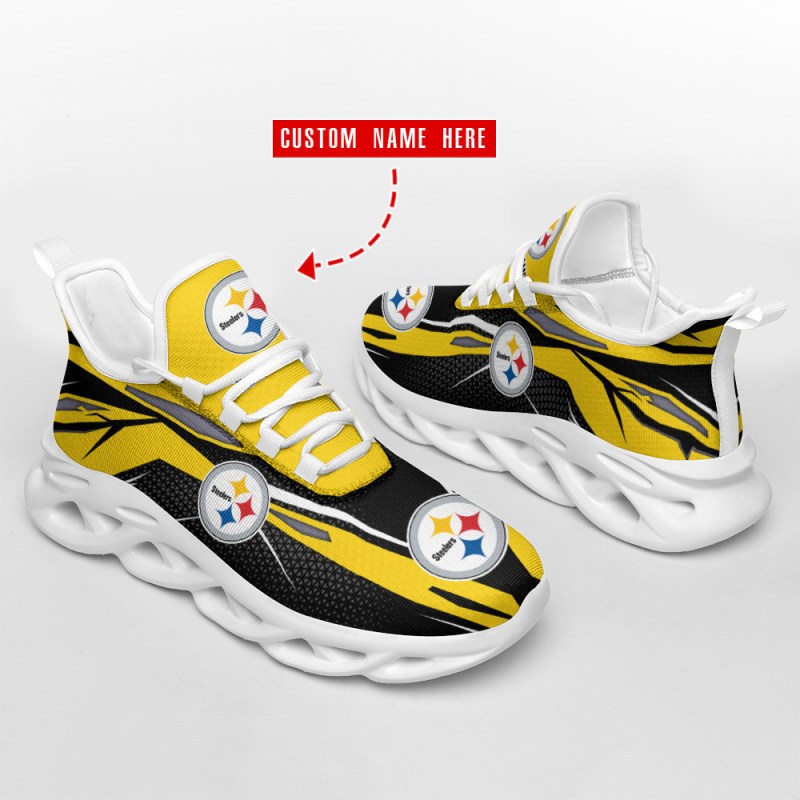 Pittsburgh Steelers Personalized Yezy Running Sneakers Image 2