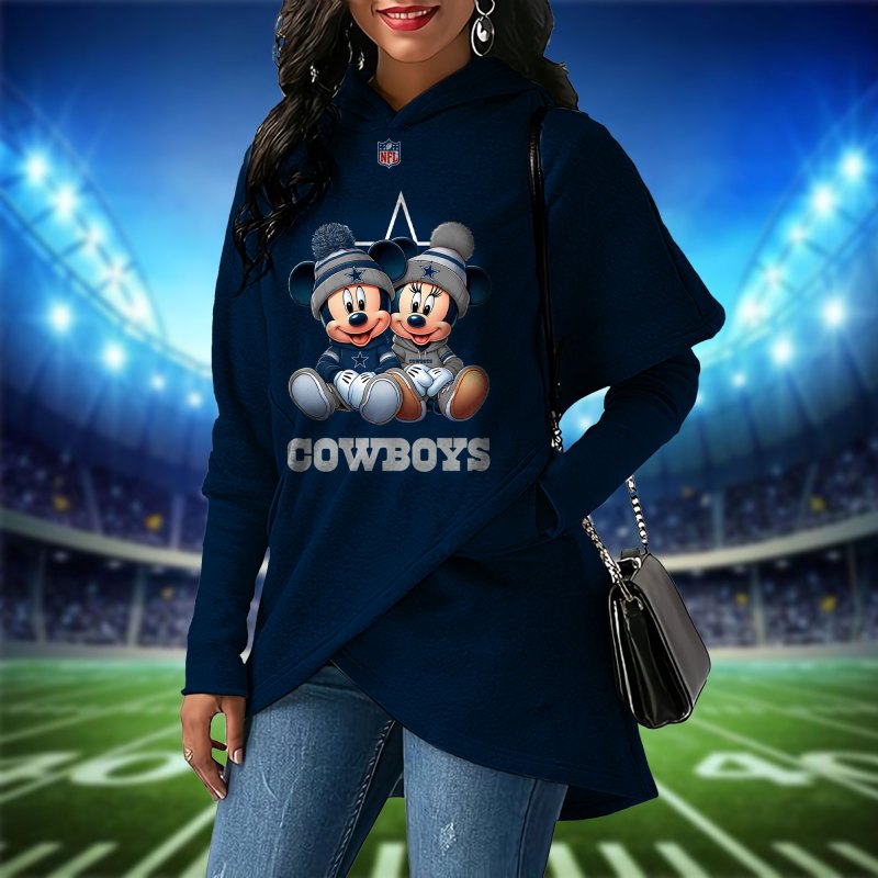 Dallas Cowboys Women's Irregular Hoodie Side View