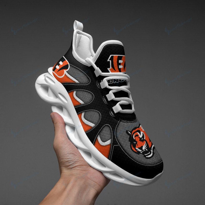 Cincinnati Bengals Yezy Sneakers from Different Angles
