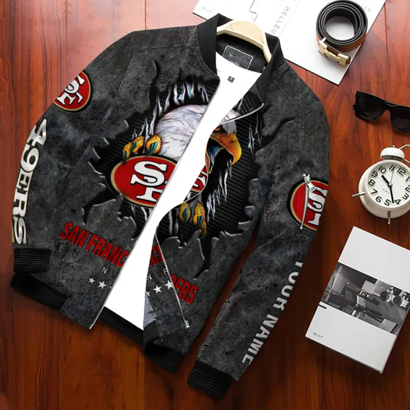 San Francisco 49ers Bomber Jacket Side View