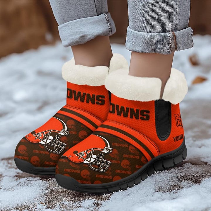 Cleveland Browns Comfy Winter Snow Boots