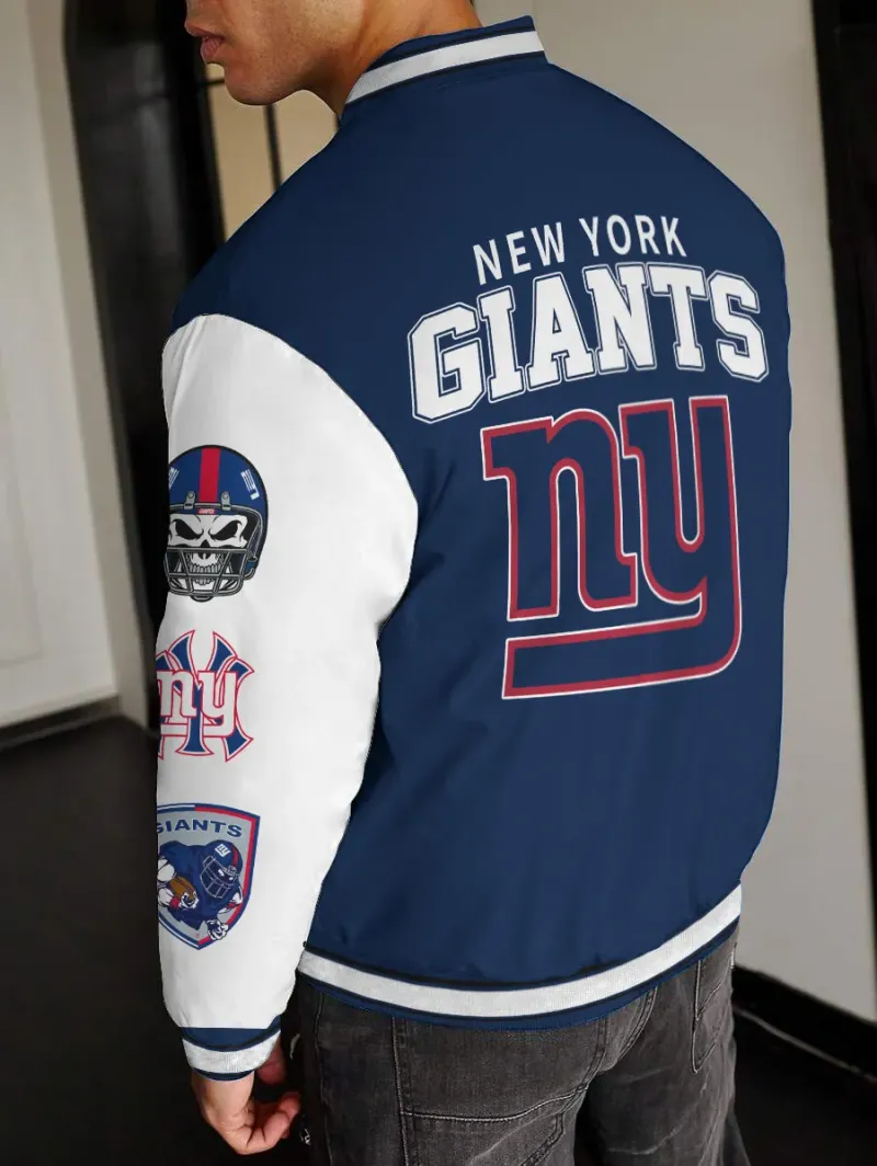 New York Giants Varsity Jacket Back View