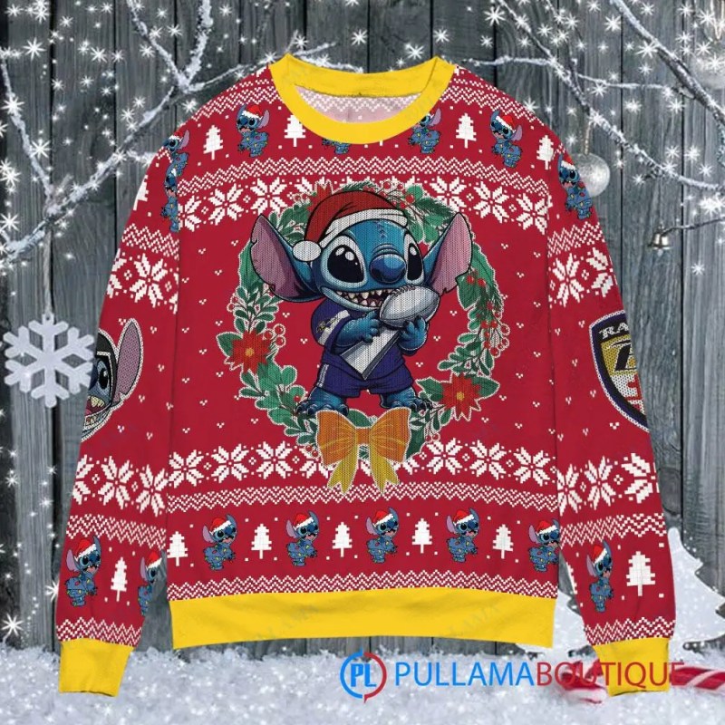 Baltimore Ravens Christmas Sweater Detail