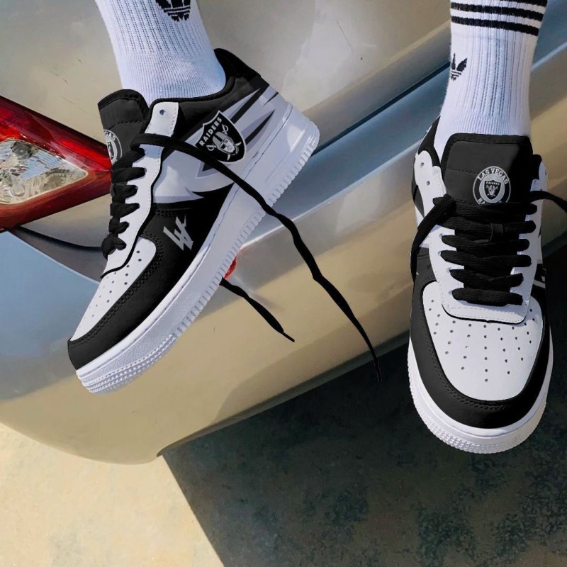 Las Vegas Raiders AF1 Shoes - Side View