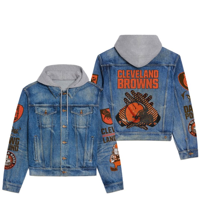 Cleveland Browns Hooded Denim Jacket
