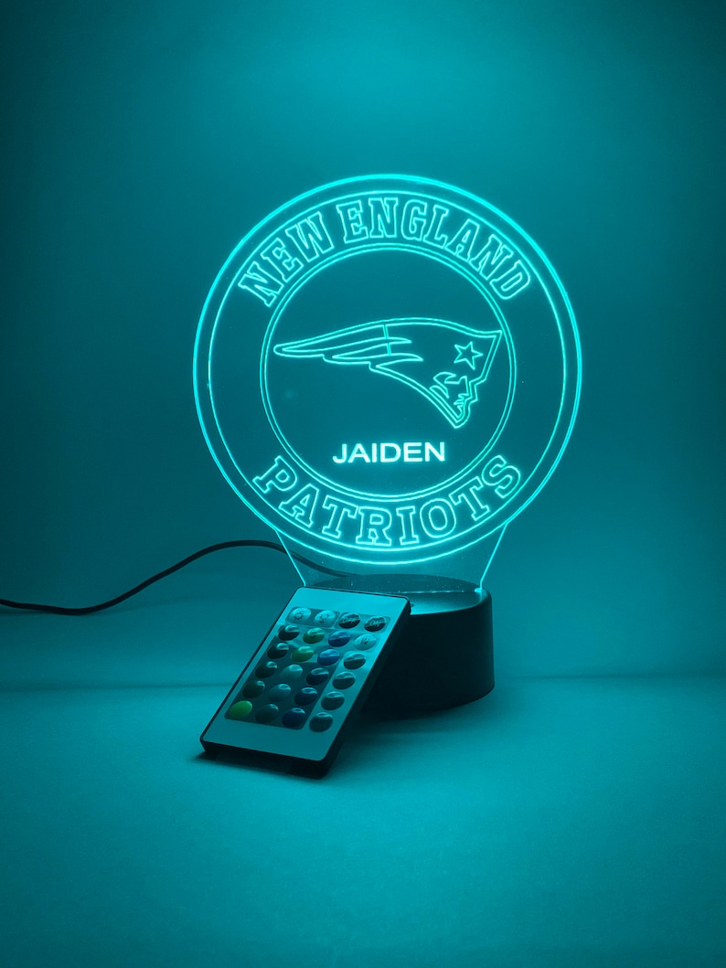 Personalized 3D LED lamp for New England Patriots