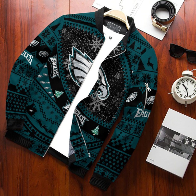 Philadelphia Eagles Bomber Jacket Side
