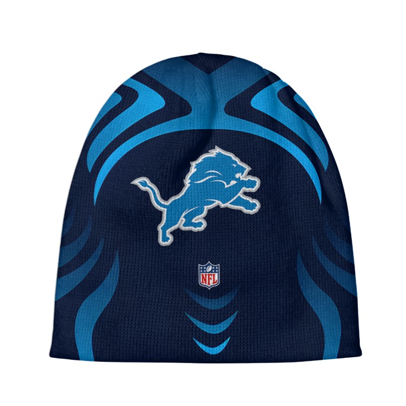 Detroit Lions Personalized Wool Beanie - Side View