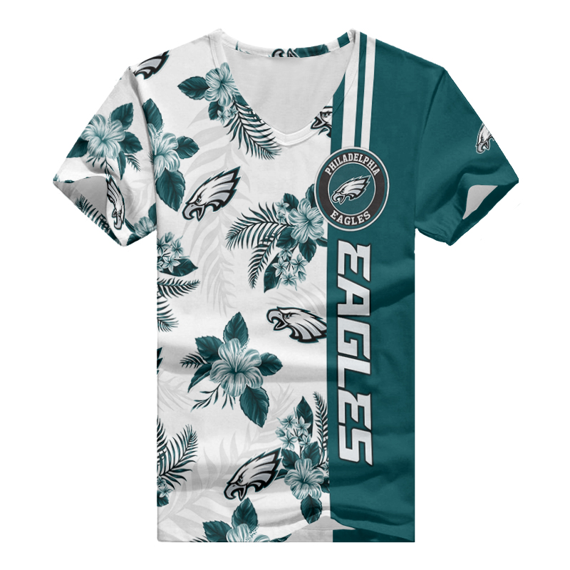 Philadelphia Eagles Personalized V-neck Women T-shirt Lifestyle