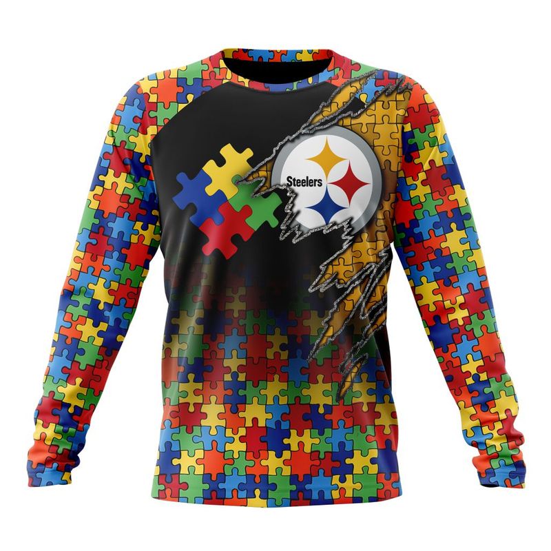 Pittsburgh Steelers Special Autism Awareness Hoodie Image 4