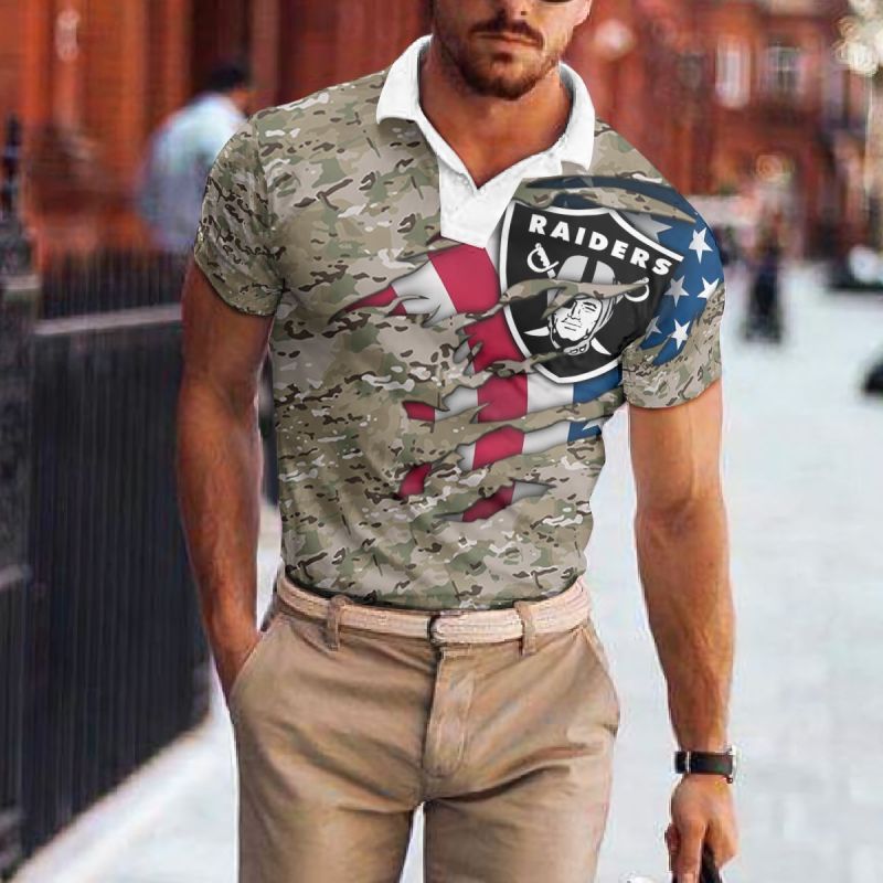 Las Vegas Raiders Polo T-shirt 031 Back