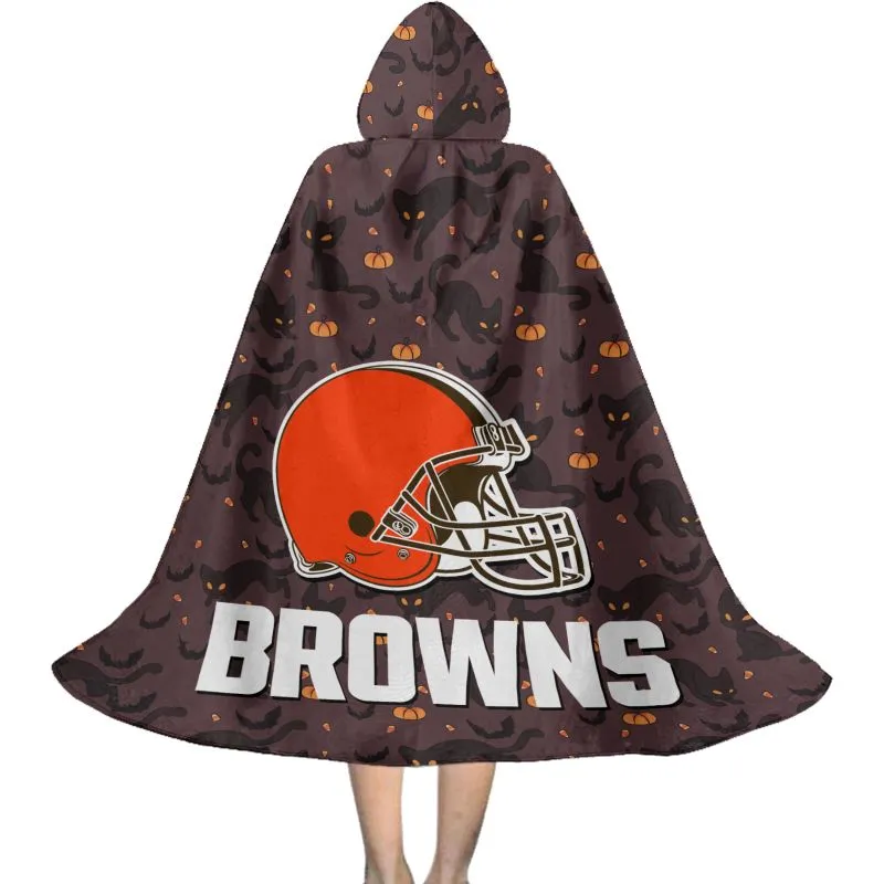 Cleveland Browns Black Cat Pattern Cloak