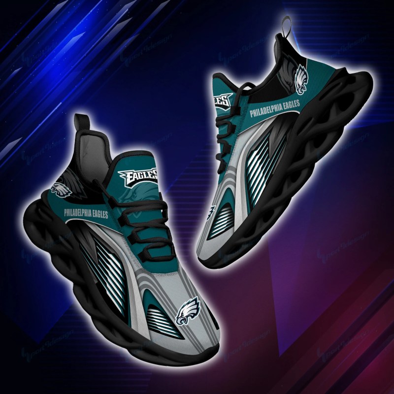 Philadelphia Eagles Yezy Running Sneakers Side View
