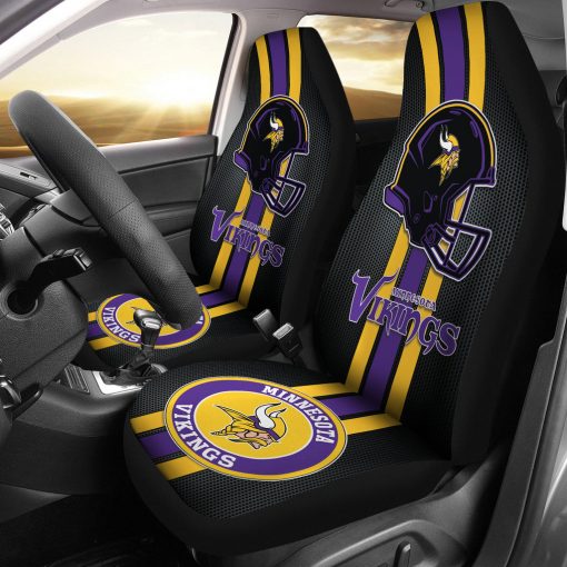 Minnesota Vikings Car Seat Cover Front View