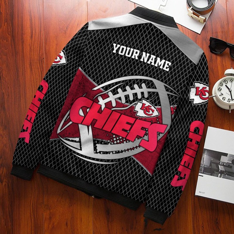 Back View of Kansas City Chiefs Bomber Jacket