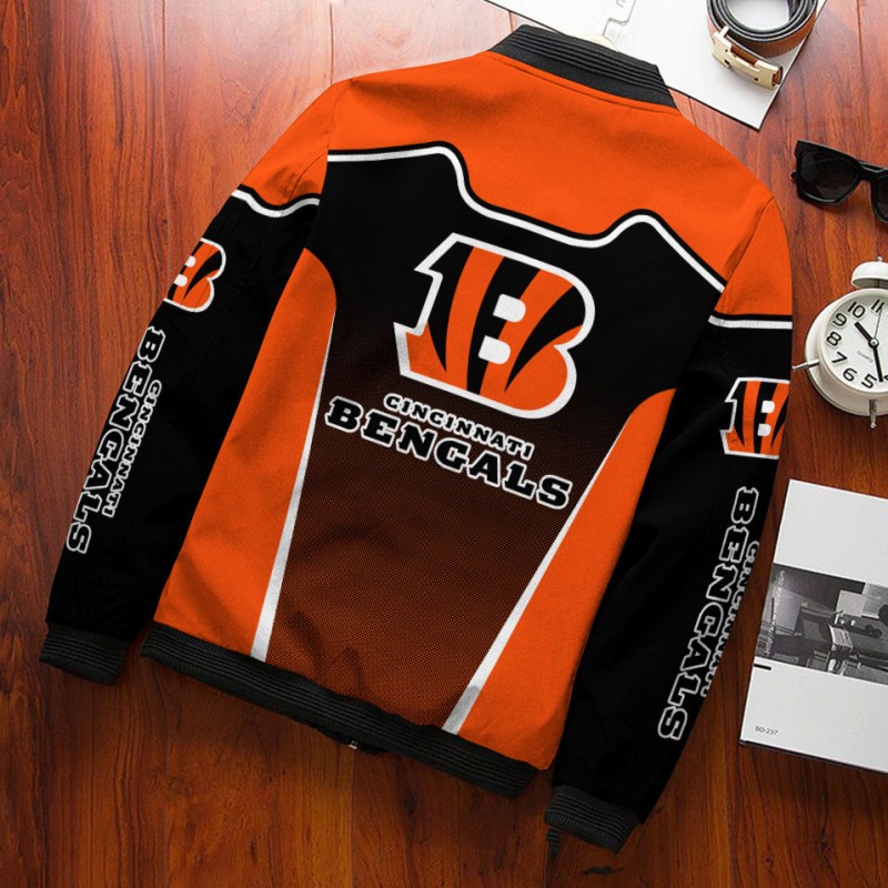 Cincinnati Bengals Bomber Jacket Back View