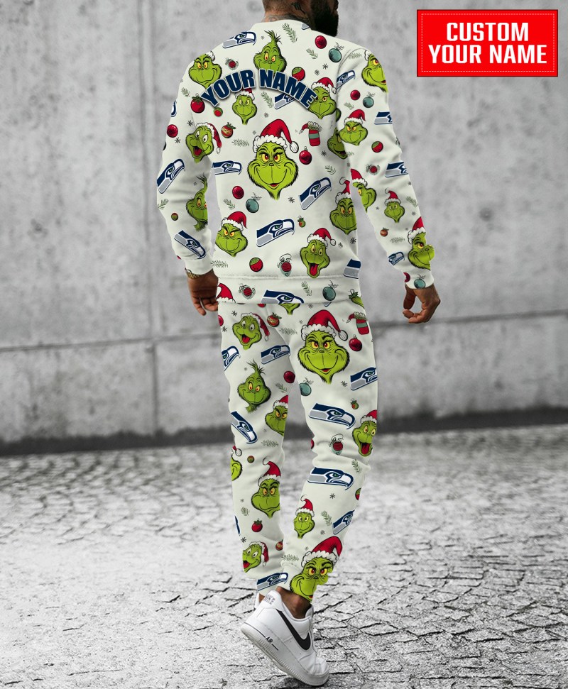Seattle Seahawks Ugly Christmas Sweater - Back View