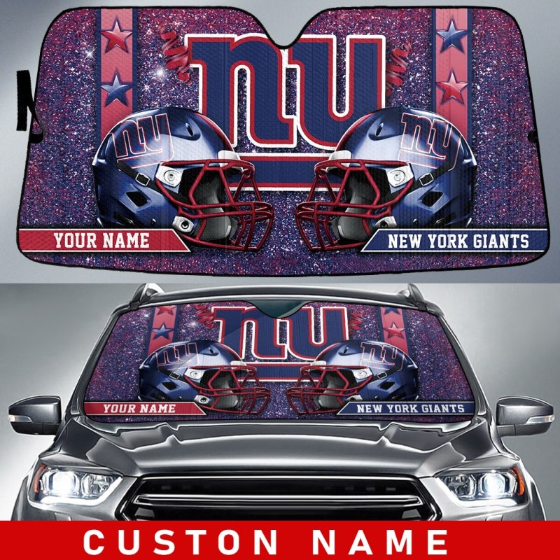 New York Giants Personalized Auto Sun Shade