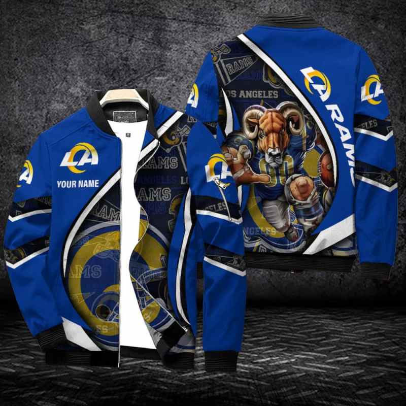 Los Angeles Rams Personalized Bomber Jacket