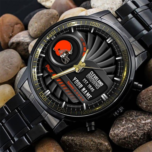 Cleveland Browns Black Fashion Watch Image 4