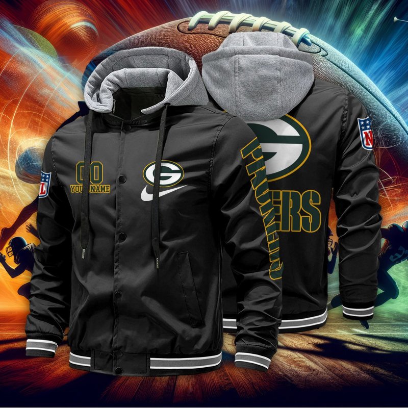 Green Bay Packers Detachable Hood Jacket