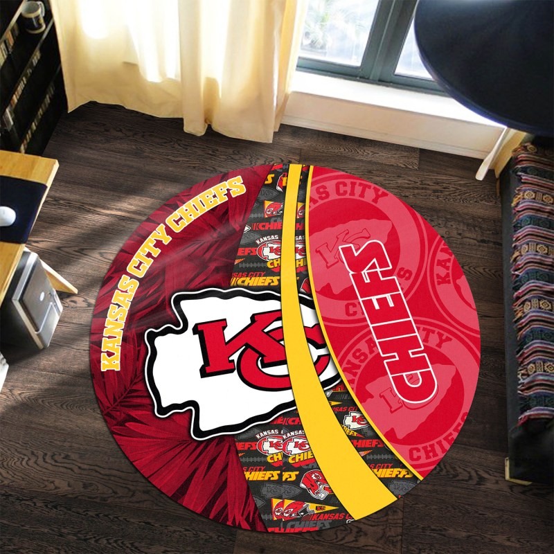 Kansas City Chiefs Round Rug Detail