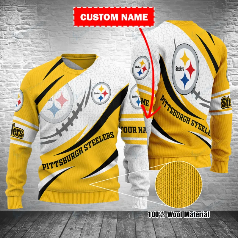 Pittsburgh Steelers Personalized Woolen Sweater
