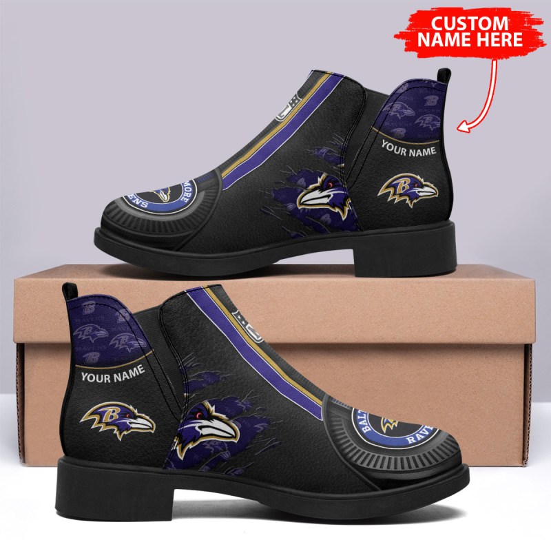 Baltimore Ravens Personalized Comfort Fashion Short Boots