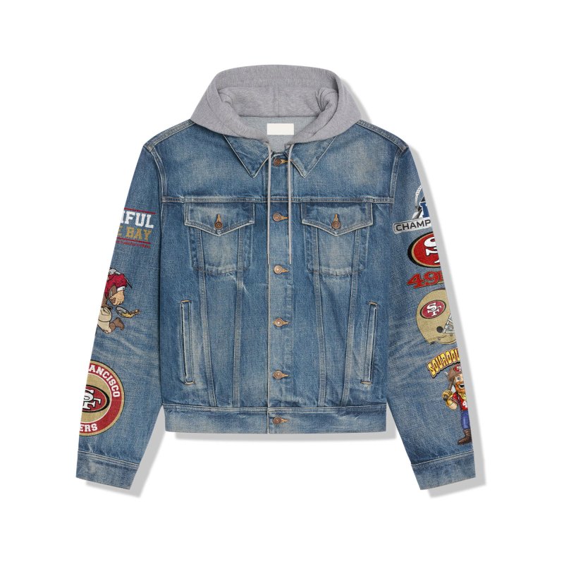 San Francisco 49ers Hooded Denim Jacket - Limited Edition