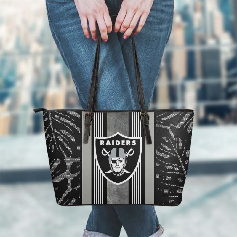 Las Vegas Raiders Women Leather Tote Hand Bag