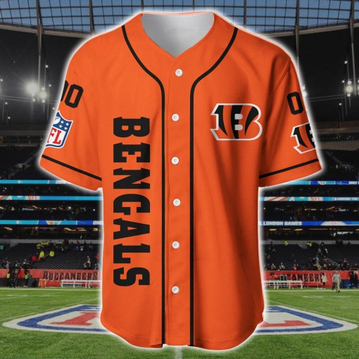 Cincinnati Bengals Personalized Baseball Jersey Back