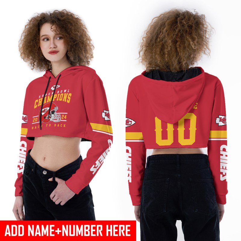 Kansas City Chiefs Croptop Hoodie and Leggings 3