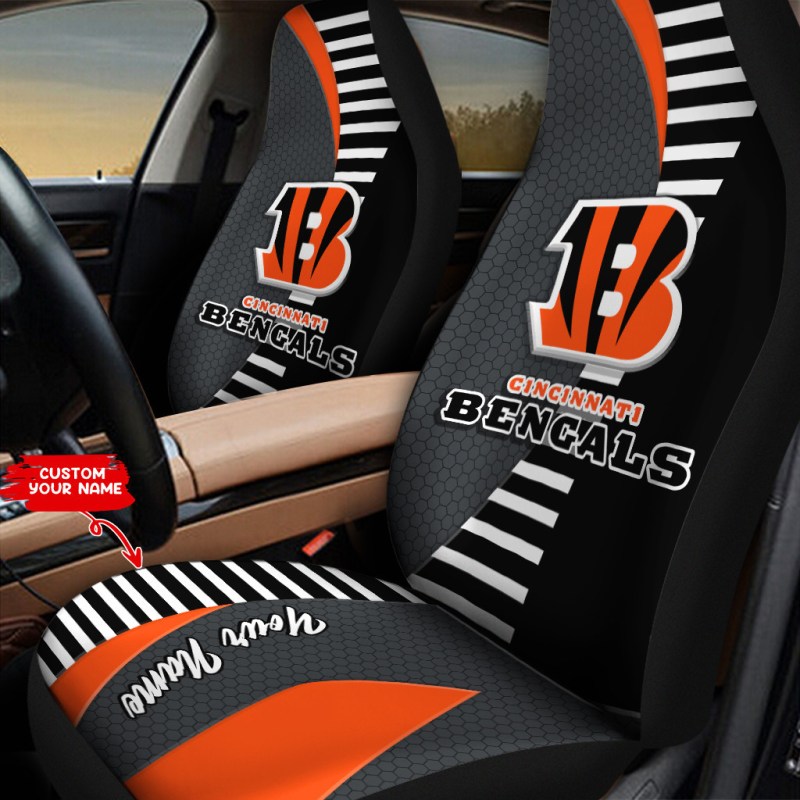 Personalized Car Seat Covers for Cincinnati Bengals Fans