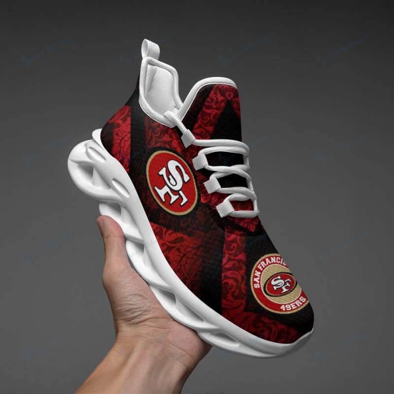 San Francisco 49ers Yezy Running Sneakers Top View